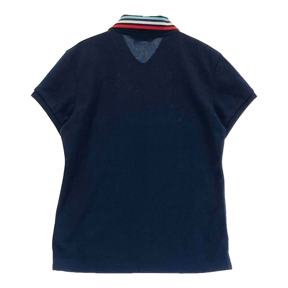 AND PER SE アンパスィ 半袖ポロシャツ ワッペン ネイビー系 M 【中古】ゴルフウェア レディース