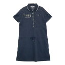 MUNSING WEAR マンシングウェア MGWLJJ01NT 半袖ポロ ワンピース ネイビー系 M 【中古】ゴルフウェア レディース