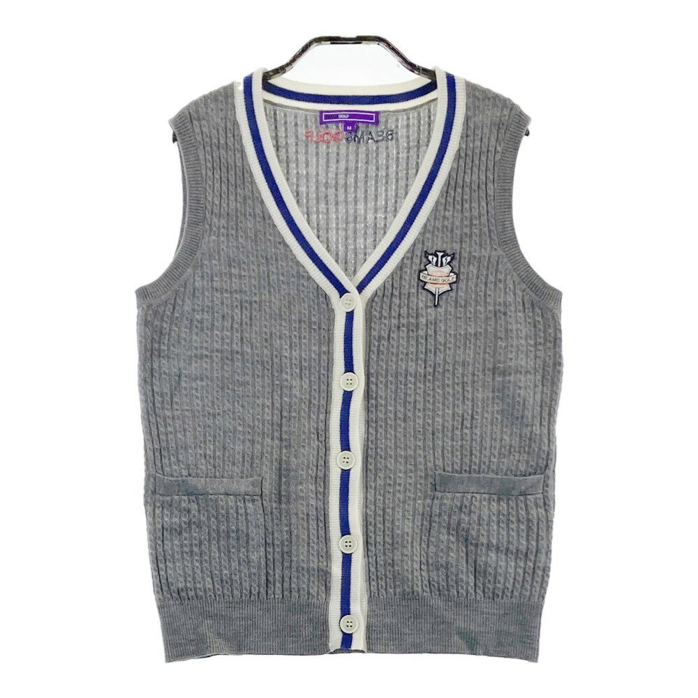 BEAMS GOLF ビームスゴルフ ニットベスト グレー系 M 【中古】ゴルフウェア レディース