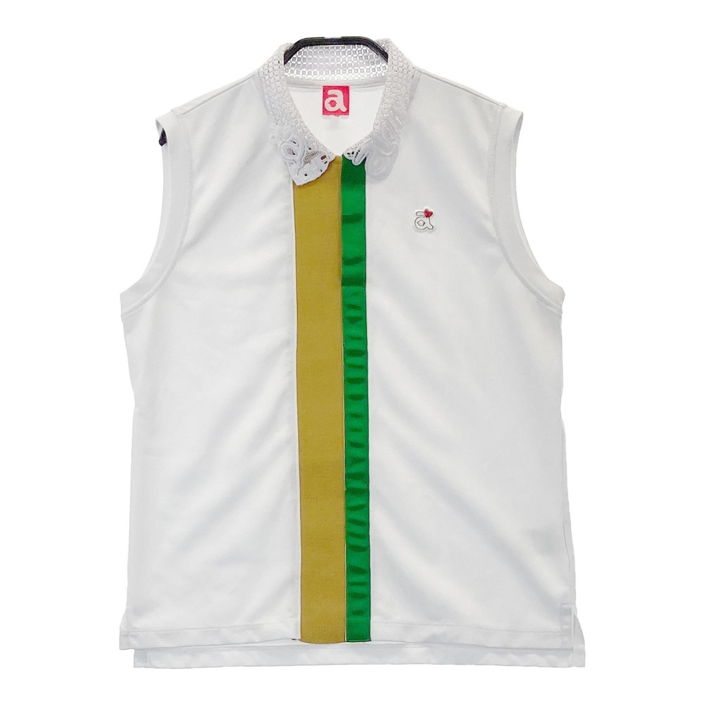 ARCHIVIO アルチビオ ノースリーブポロシャツ ホワイト系 40 【中古】ゴルフウェア レディース