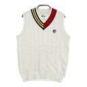 JACK BUNNY ジャックバニー ニットベスト ホワイト系 2 【中古】ゴルフウェア レディース