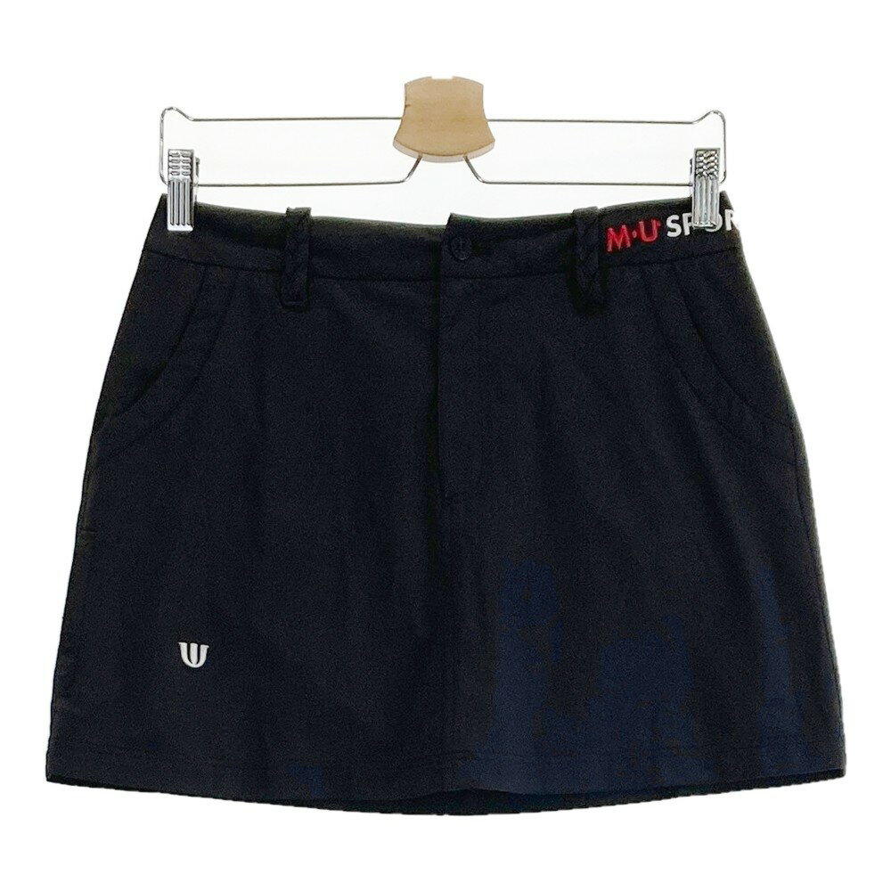 M.U SPORTS エムユースポーツ ストレッチスカート ブラック系 40 【中古】ゴルフウェア レディース