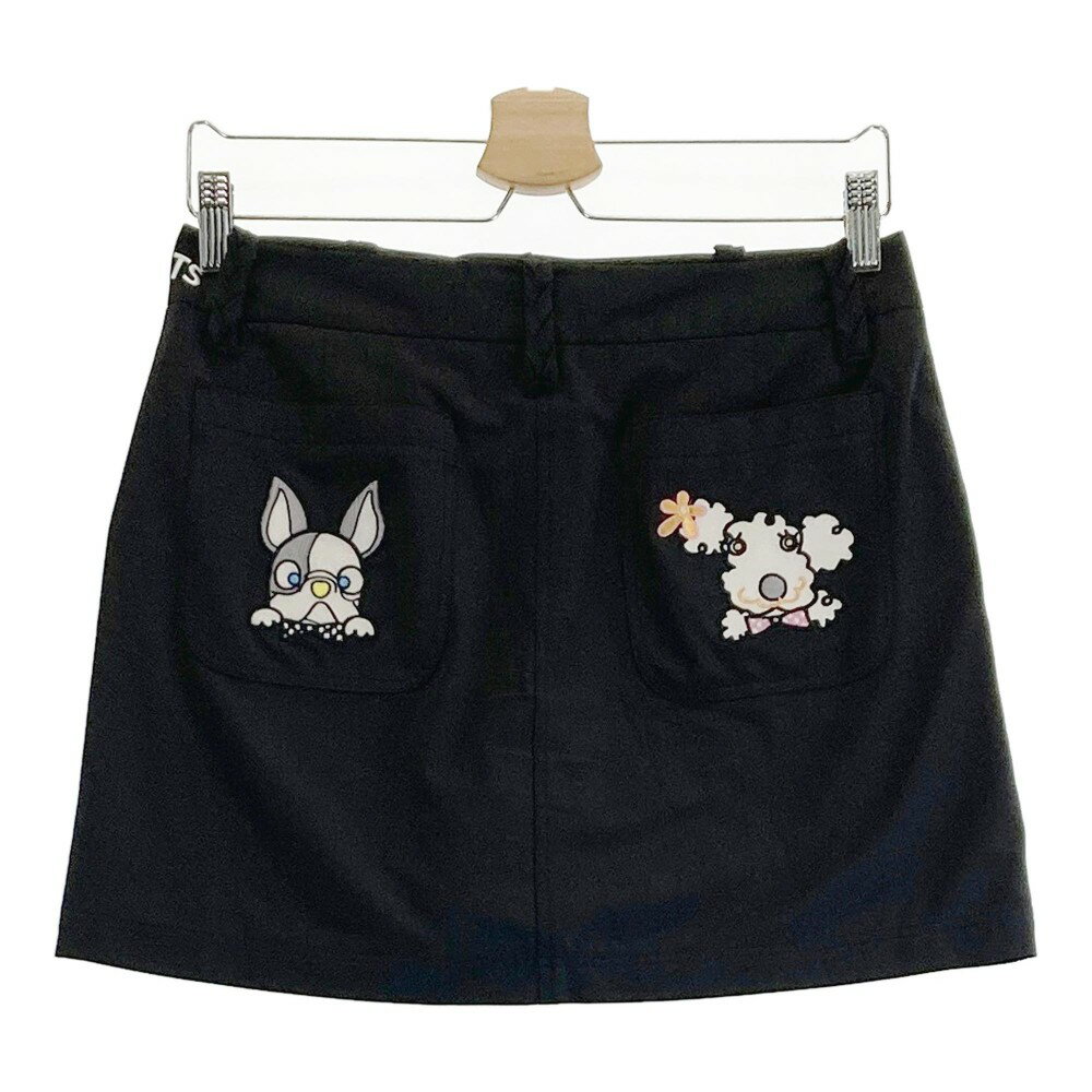 M.U SPORTS エムユースポーツ ストレッチスカート ブラック系 40 【中古】ゴルフウェア レディース