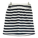 ZOY ゾーイ ストレッチスカート ボーダー柄 ホワイト系 36 【中古】ゴルフウェア レディース