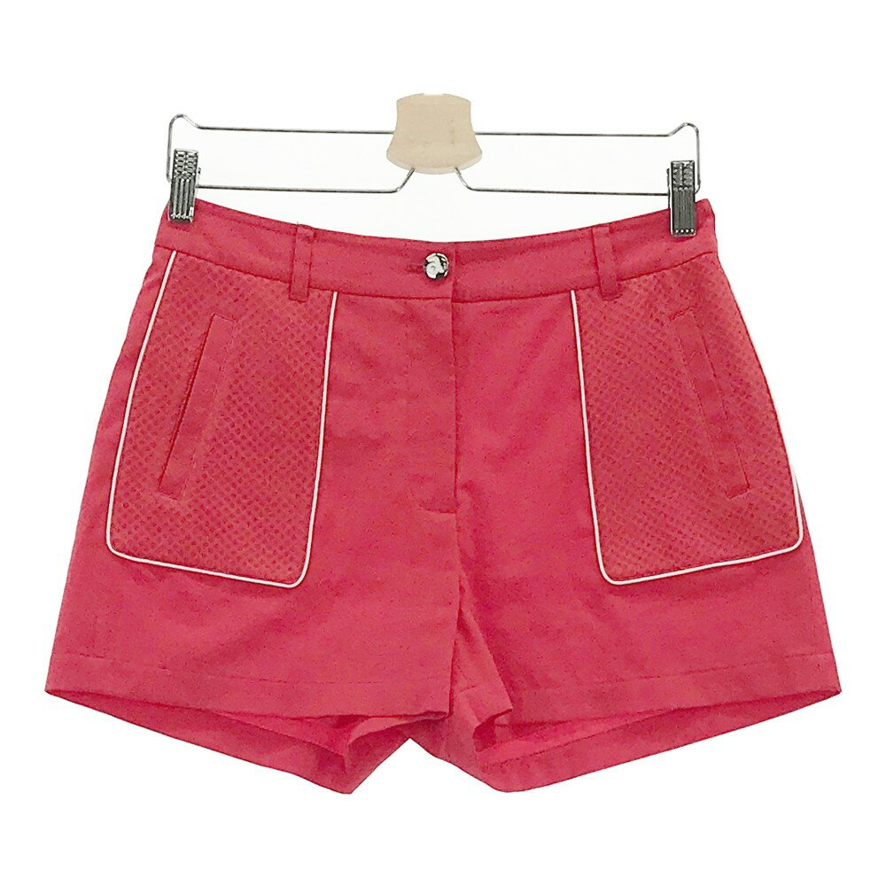 ARCHIVIO アルチビオ 裏地付 ショートパンツ レッド系 38 【中古】ゴルフウェア レディース