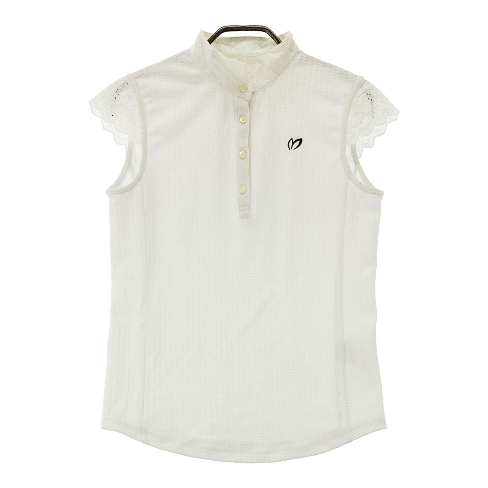 MASTER BUNNY EDITION マスターバニーエディション 2021年モデル 半袖ポロシャツ 袖レース ホワイト系 0 【中古】ゴルフウェア レディース