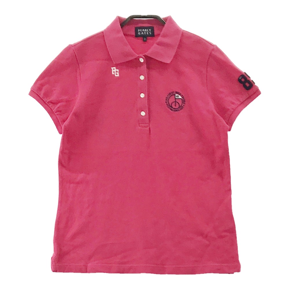PEARLY GATES パーリーゲイツ 半袖ポロシャツ ピンク系 0 【中古】ゴルフウェア レディース