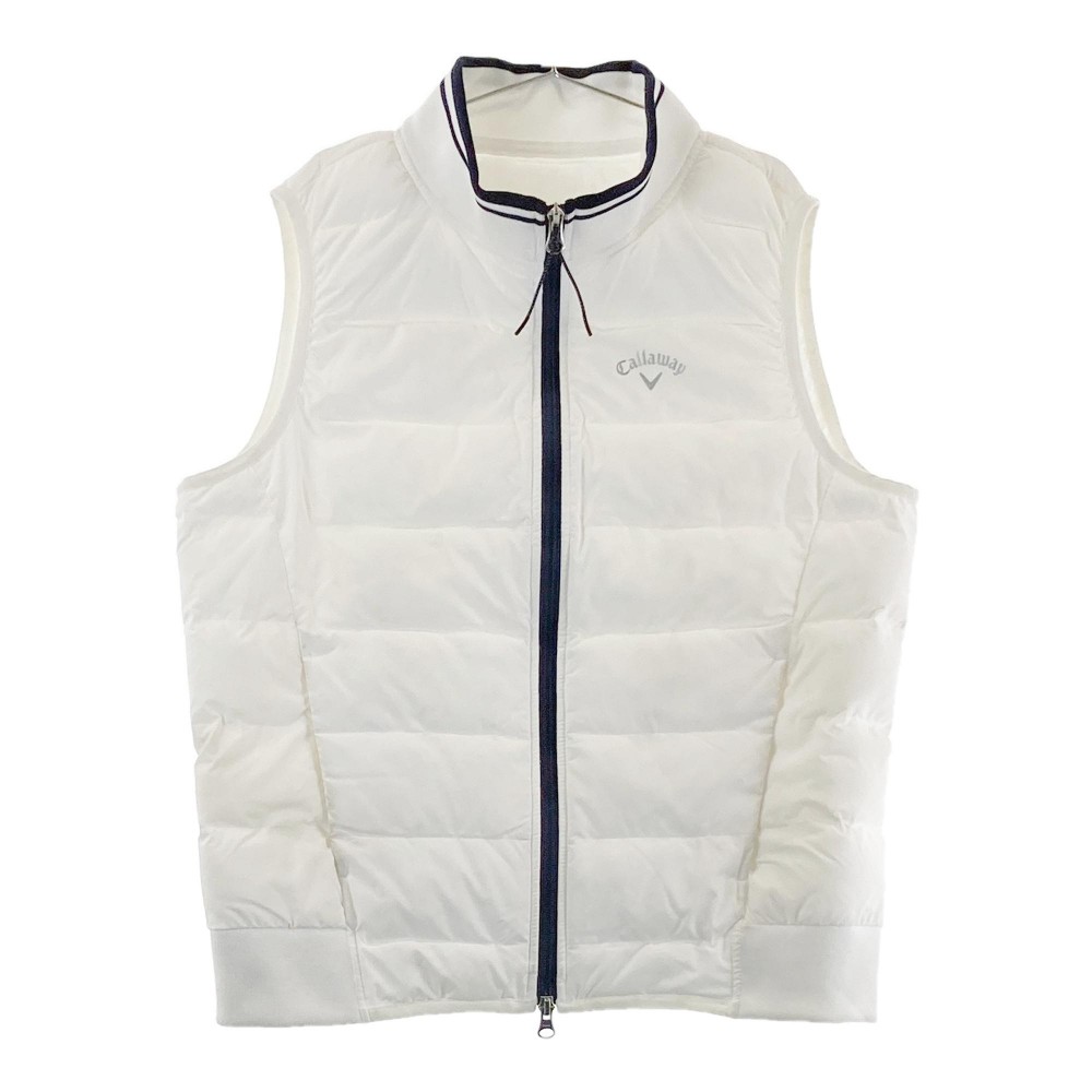 CALLAWAY キャロウェイ 中綿ベスト ホワイト系 M 【中古】ゴルフウェア レディース
