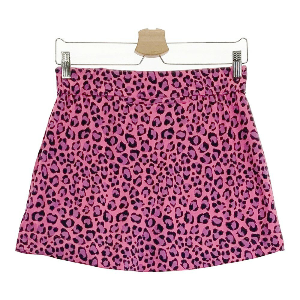 J.LINDEBERG ジェイリンドバーグ インナー付き スカート レオパード柄 ピンク系 M 【中古】ゴルフウェア レディース