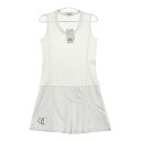 M.U SPORTS エムユースポーツ ノースリーブメッシュワンピース ホワイト系 40 【中古】ゴルフウェア レディース