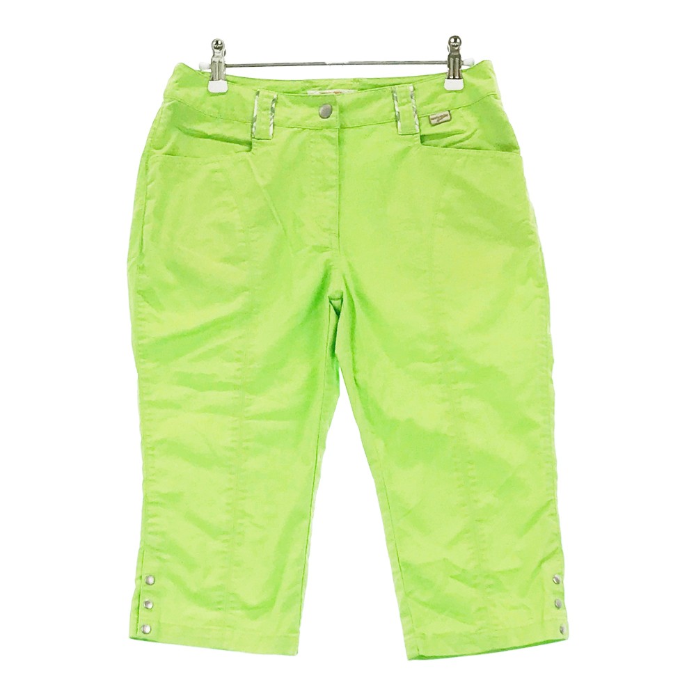 marie claire sport マリクレール スポール ストレッチクロップドパンツ グリーン系 M 【中古】ゴルフウェア レディース