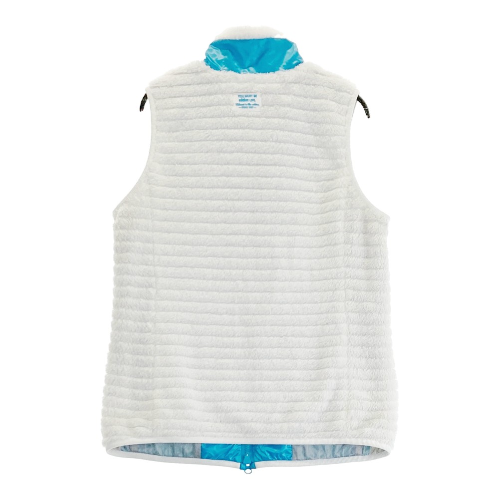 ADABAT アダバット 蓄熱 中綿 ジップベスト ファー ホワイト系 38 【中古】ゴルフウェア レディース