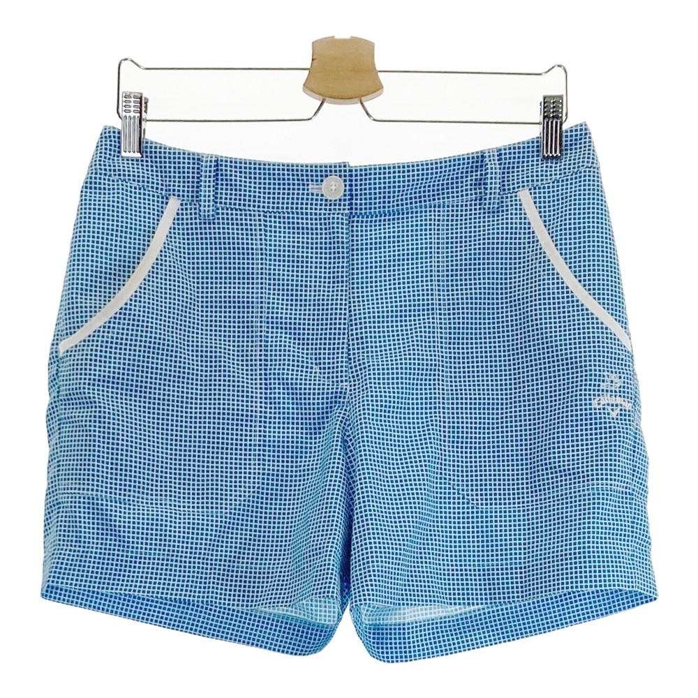 CALLAWAY キャロウェイ ショートパンツ チェック柄 ブルー系 LL 【中古】ゴルフウェア レディース