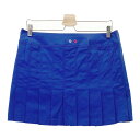 LECOQ GOLF ルコックゴルフ バックプリーツ ストレッチスカート ブルー系 13 【中古】ゴルフウェア レディース