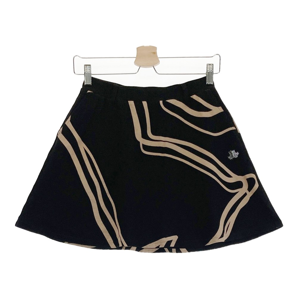 BLACK&WHITE ブラックアンドホワイト 2022年モデル スカート 総柄 ブラック系 S 【中古】ゴルフウェア レディース