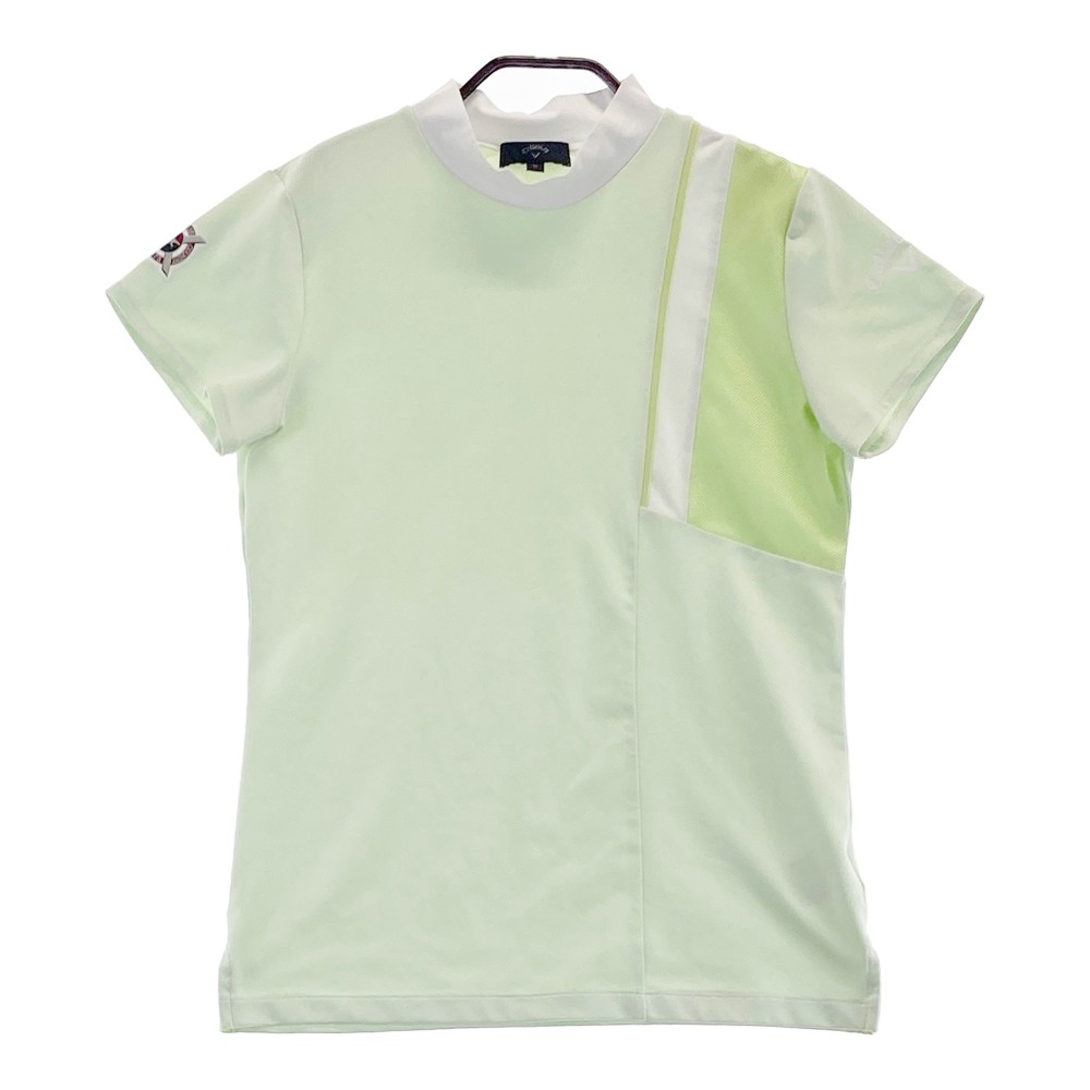 CALLAWAY キャロウェイ 2022年モデル ハイネック 半袖Tシャツ グリーン系 M 【中古】ゴルフウェア レデ..