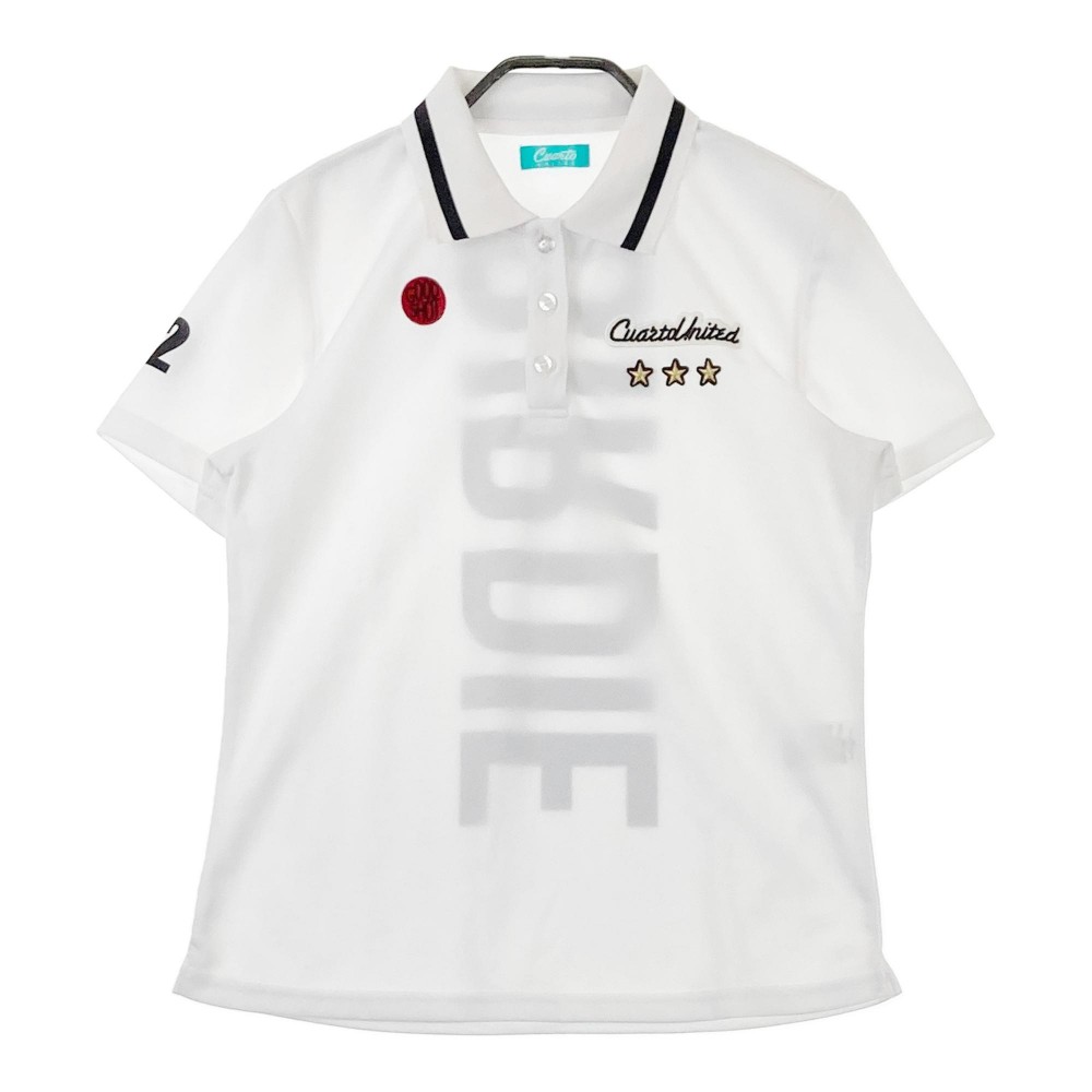 CUARTO UNITED クアルトユナイテッド 半袖 ポロシャツ ホワイト系 【中古】ゴルフウェア レディース
