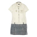 KAPPA GOLF カッパゴルフ 半袖ポロワンピース ホワイト系 M 【中古】ゴルフウェア レディース