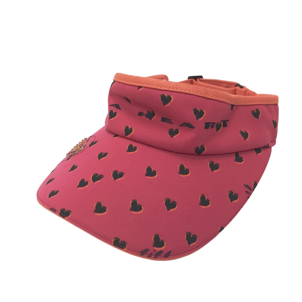 VIVA HEART ビバハート サンバイザー ハート柄 ピンク系 00 【中古】ゴルフウェア