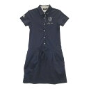 KAPPA GOLF カッパゴルフ 半袖ワンピース ネイビー系 S 【中古】ゴルフウェア レディース