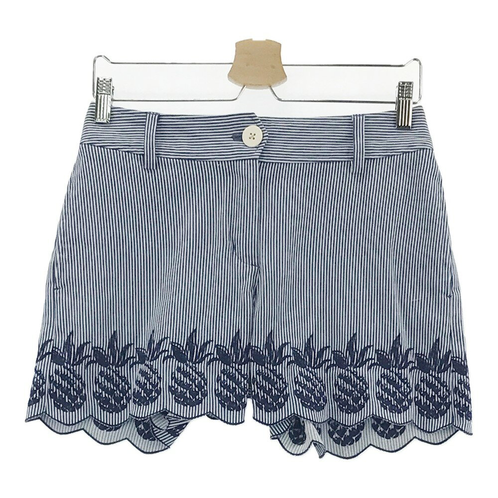 CALLAWAY キャロウェイ ショートパンツ パイナップル刺繍 ネイビー系 M 【中古】ゴルフウェア レディース