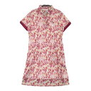 EFFICACE エフィカス 半袖ワンピース 花柄 ピンク系 1 【中古】ゴルフウェア レディース