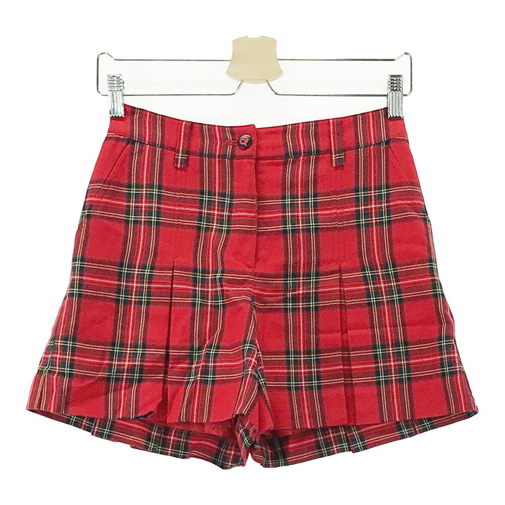 ARCHIVIO アルチビオ キュロットパンツ チェック柄 レッド系 36 【中古】ゴルフウェア レディース