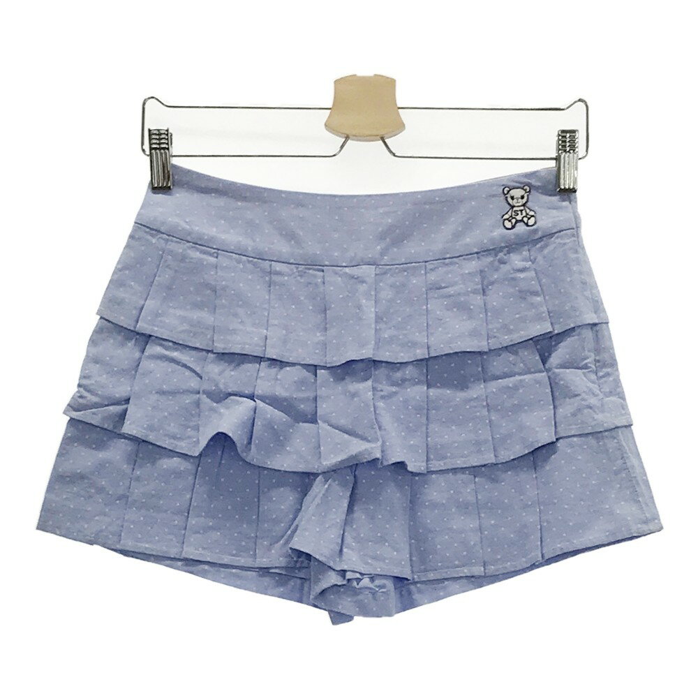 SAMANTHA THAVASA サマンサタバサ キュロットパンツ UNDER25 ドット柄 ブルー系 S 【中古】ゴルフウェア レディース