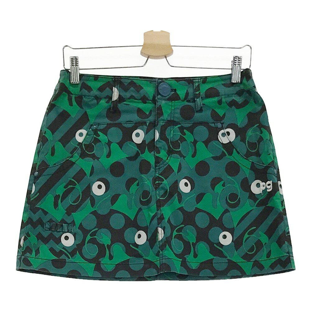 PEARLY GATES パーリーゲイツ スカート カメレオン 総柄 グリーン系 2 【中古】ゴルフウェア レディース