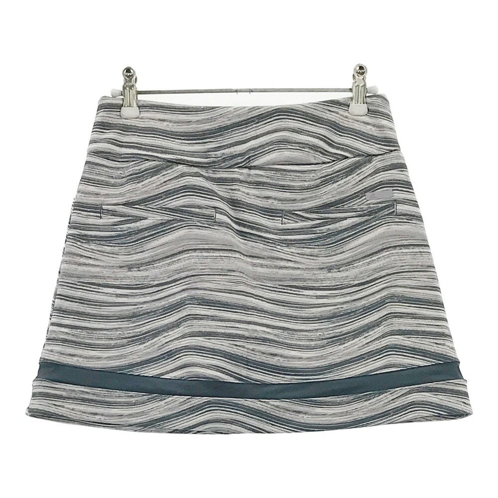 ADIDAS GOLF アディダスゴルフ インナー付スカート ボーダー柄 グリーン系 S 【中古】ゴルフウェア レディース