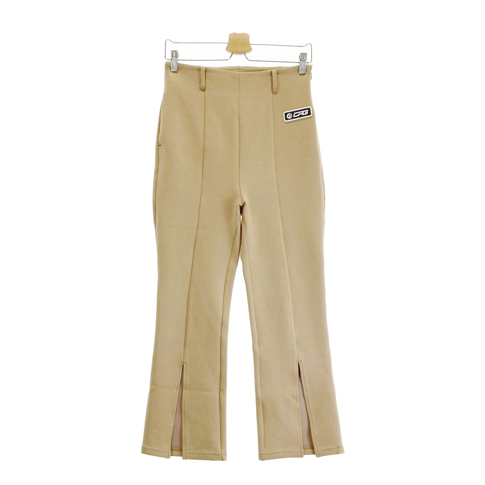 CPG GOLF シーピージーゴルフ フレアパンツ ベージュ系 2 【中古】ゴルフウェア レディース