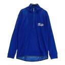 DANCE WITH DRAGON ダンスウィズドラゴン ハーフジップ ニットシャツ ストーン ブルー系 2 【中古】ゴルフウェア レディース