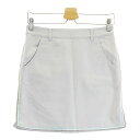 BEAMS GOLF ビームスゴルフ ストレッチスカート サイドライン チェック柄 グレー系 S 【中古】ゴルフウェア レディース(4)