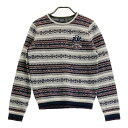 ZOY ゾーイ ウール ニットセーター グレー系 36 【中古】ゴルフウェア レディース