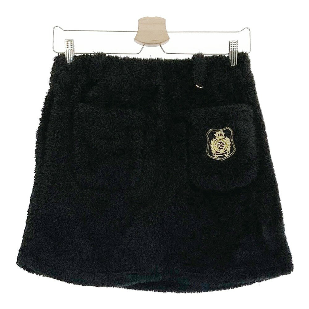 rienda suelta リエンダスエルタ インナー付 ボアスカート ブラック系 S 【中古】ゴルフウェア レディース