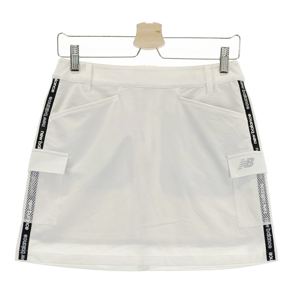 NEW BALANCE ニューバランス 裏地付ストレッチスカート ホワイト系 1 【中古】ゴルフウェア レディース