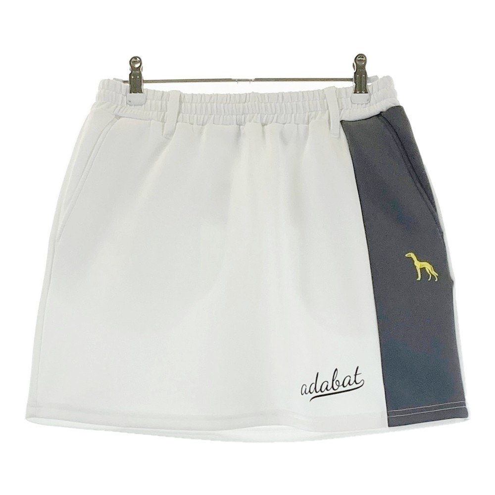 ADABAT アダバット ストレッチ スカート ホワイト系 38 【中古】ゴルフウェア レディース