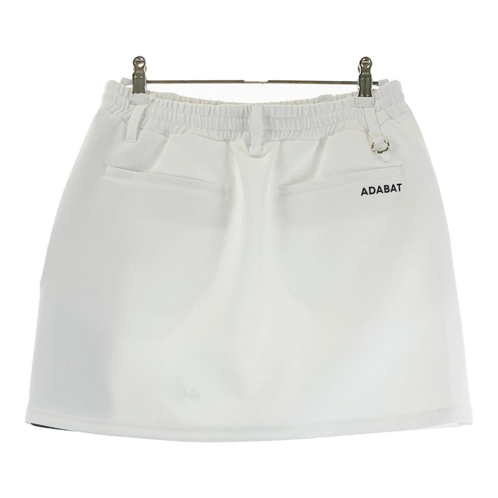 ADABAT アダバット ストレッチ スカート ホワイト系 38 【中古】ゴルフウェア レディース