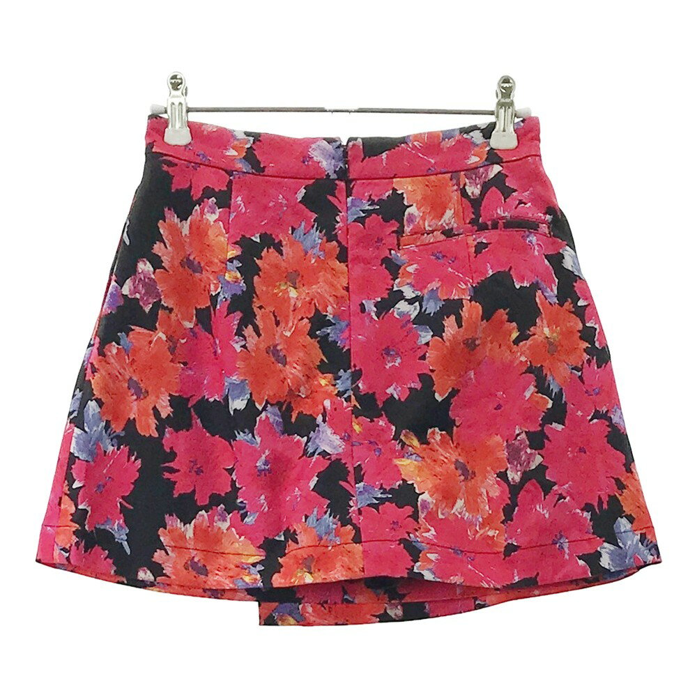 rienda suelta リエンダスエルタ インナー付スカート 花 総柄 ブラック系 S 【中古】ゴルフウェア レディース