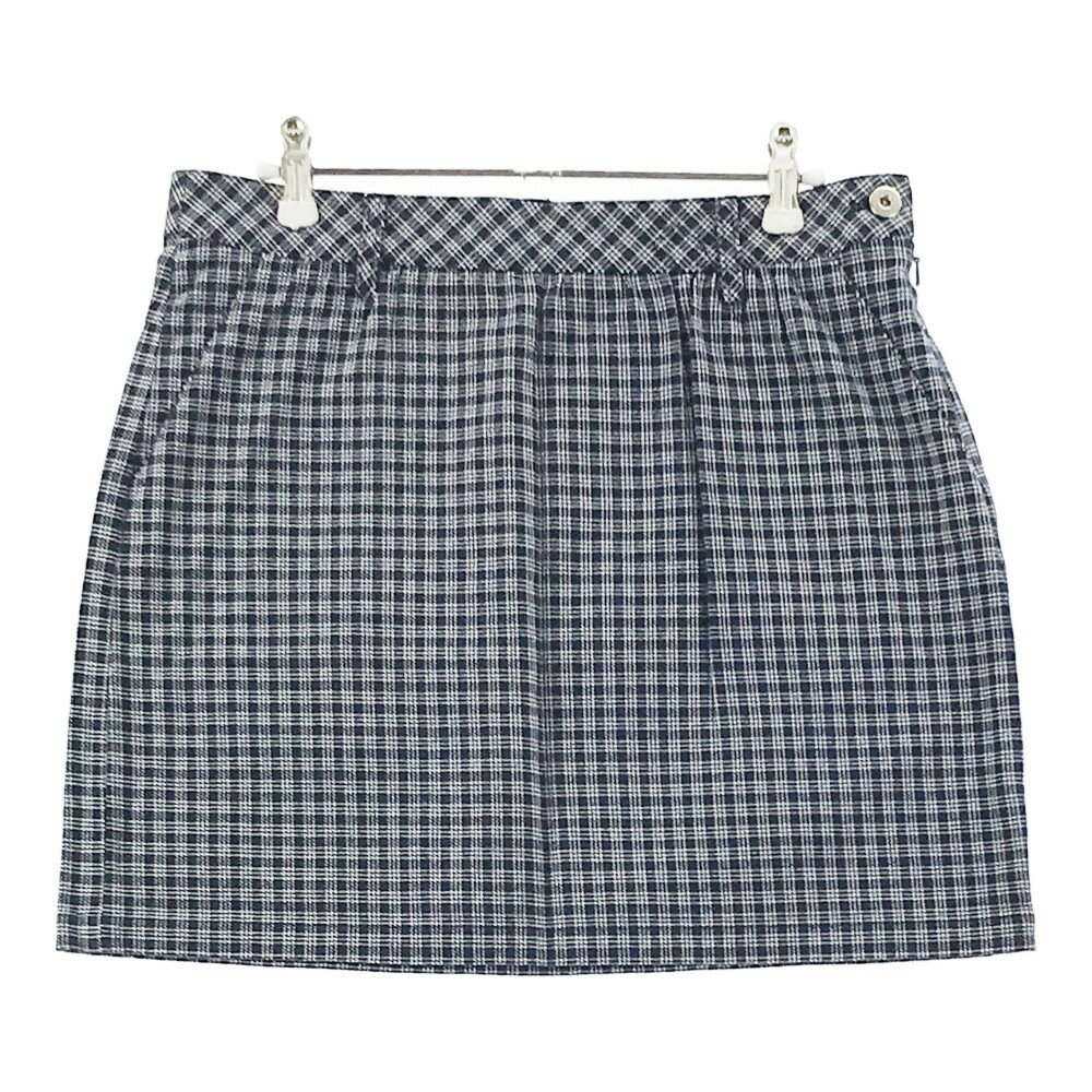 FIDRA フィドラ スカート チェック柄 ネイビー系 L 【中古】ゴルフウェア レディース