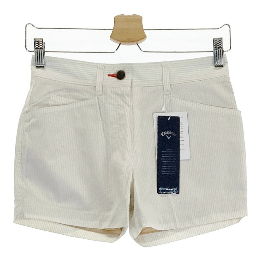 CALLAWAY キャロウェイ 241-7124900 ショートパンツ ストライプ イエロー系 S 【中古】ゴルフウェア レディース