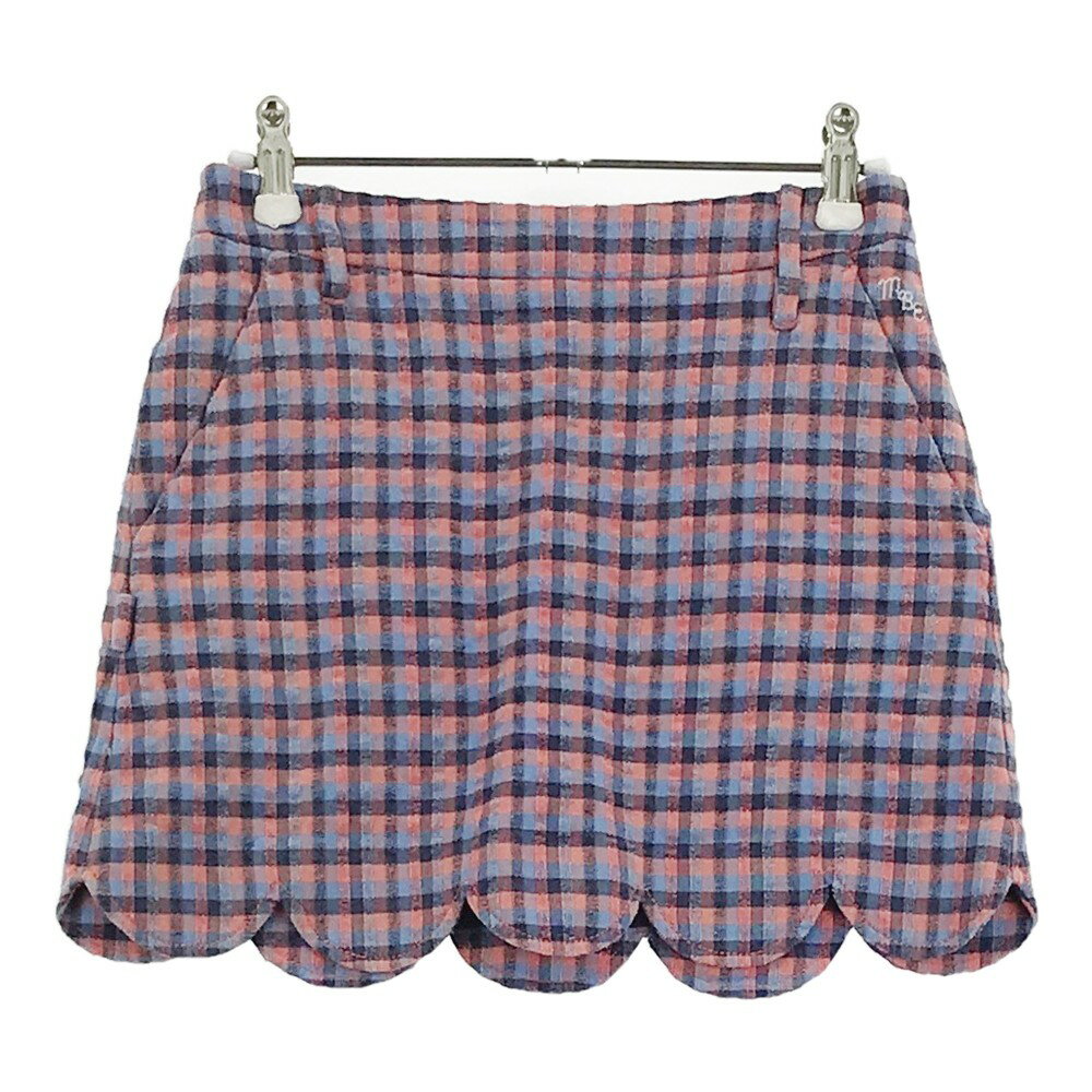 MASTER BUNNY EDITION マスターバニーエディション インナー付スカート ギンガムチェック柄 オレンジ系..