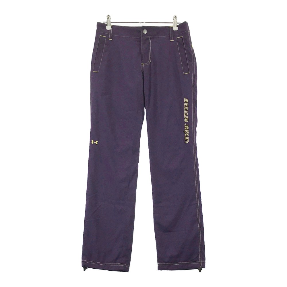 UNDER ARMOUR アンダーアーマー 裏メッシュ パンツ 裾ドローコード パープル系 SM 【中古】ゴルフウェア レディース