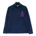 ADIDAS GOLF アディダスゴルフ N68228 タートルネック ニットセーター ネイビー系 M 【中古】ゴルフウェア レディース