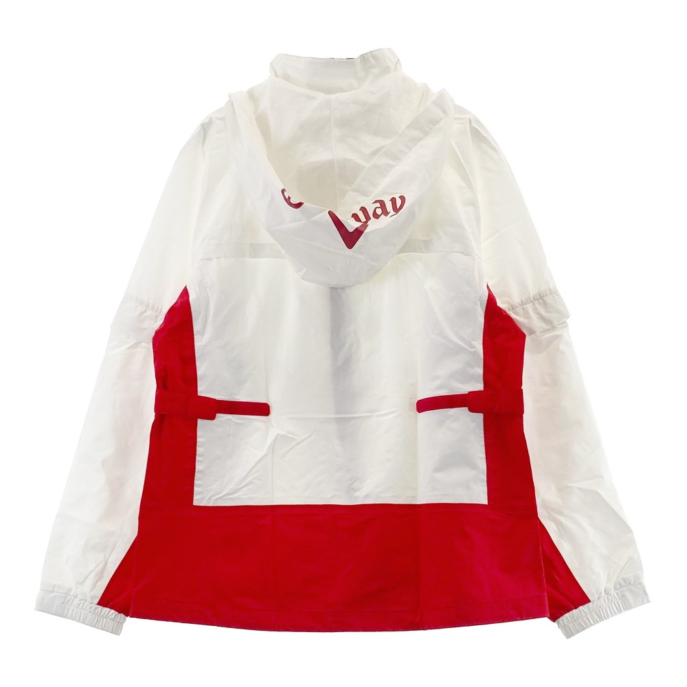 CALLAWAY キャロウェイ 裏メッシュ 多機能 レインウェア ホワイト系 L 【中古】ゴルフウェア レディース