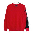 PEARLY GATES パーリーゲイツ 2023年モデル ニットセーター ダイヤ柄 レッド系 0 【中古】ゴルフウェア レディース