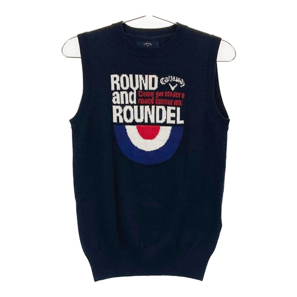 CALLAWAY キャロウェイ ニットベスト ネイビー系 M 【中古】ゴルフウェア レディース