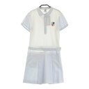 ZOY ゾーイ 半袖 ポロワンピース ボタンダウン ブルー系 L 【中古】ゴルフウェア レディース