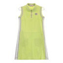 MUNSING WEAR マンシングウェア ハーフジップ ノースリーブワンピース グリーン系 M 【中古】ゴルフウェア レディース その1