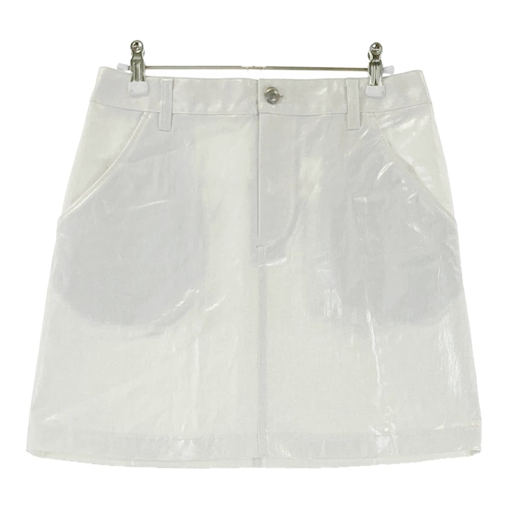 JUN&ROPE ジュン アンド ロペ ストレッチスカート ホワイト系 L 【中古】ゴルフウェア レディース